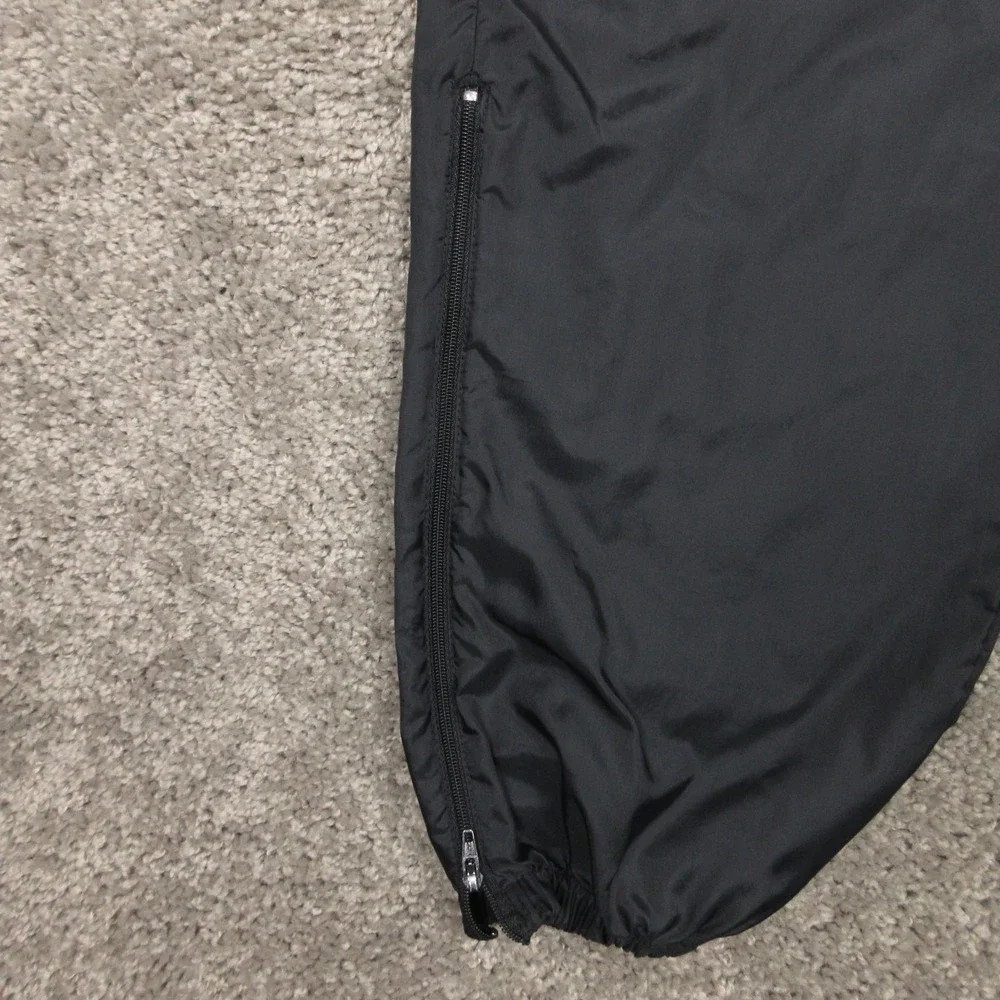 Vintage Nike Track Pants Boys XL Black Windbreaker Ankle Zip Warmup Running 90s